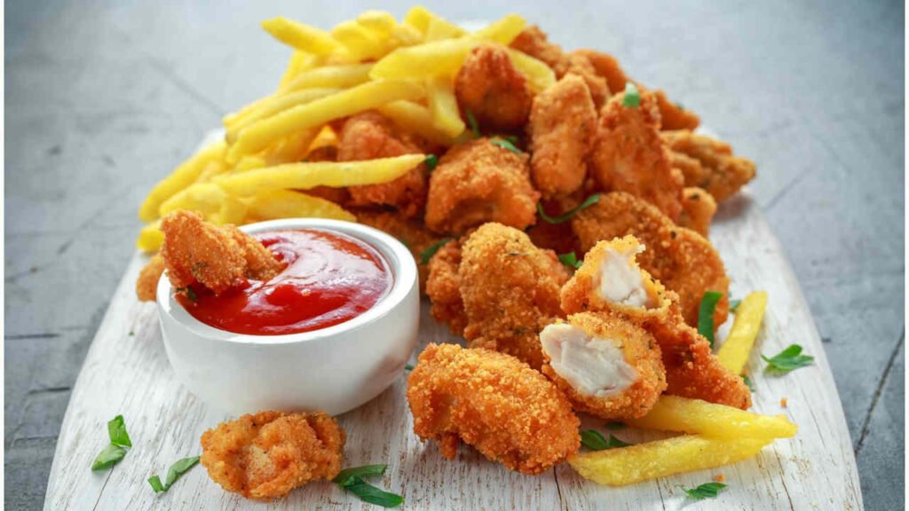 Popcorn Chicken With Chips