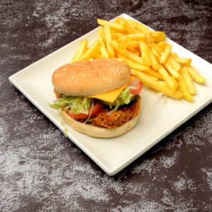 Veggie Burger With Chips