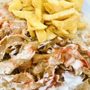 Doner Meat & Chips On Nan