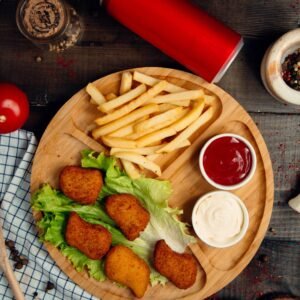 6pcs Nuggets, Chips & Kebab Meat With Chips