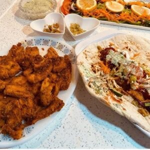 Masala Fish With Chips On Nan