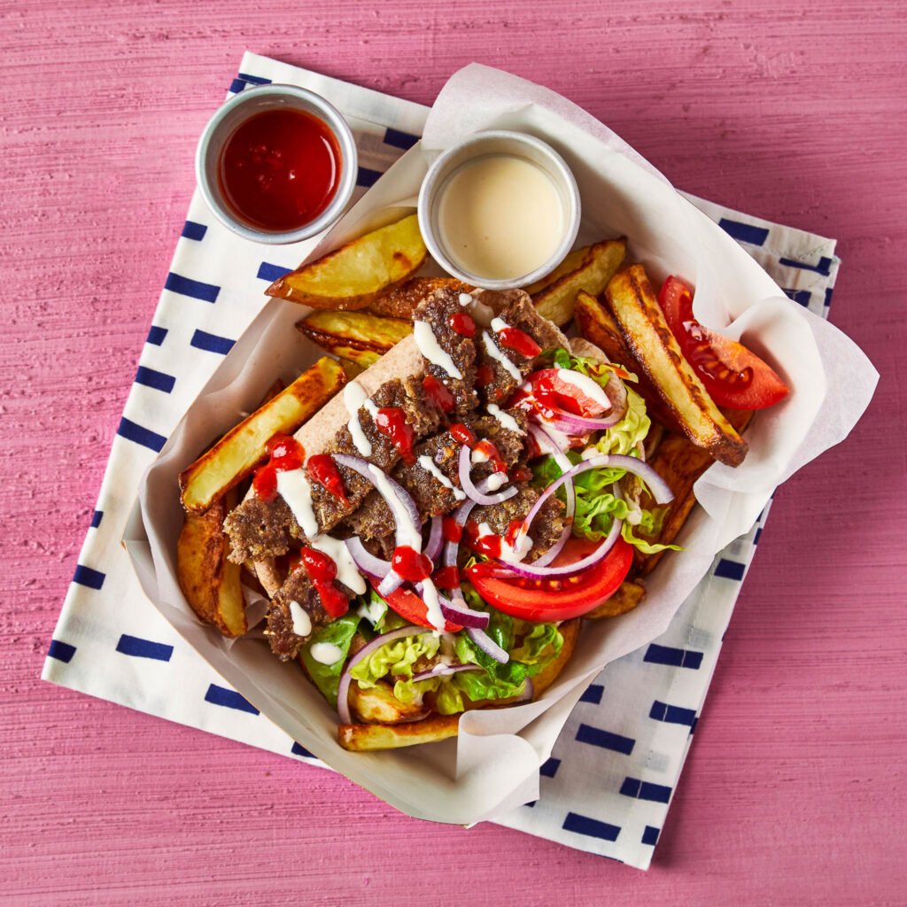 Lamb Doner Wrap With Chips